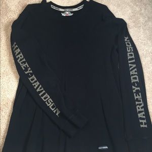 Men’s black thermal Harley Davidson shirt
